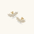 Load image into Gallery viewer, Women Moissanite 925 Sterling Silver Leaf Shape Stud Earrings