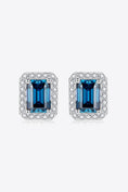 Load image into Gallery viewer, Women 2 Carat Moissanite Stud Earrings in Indigo