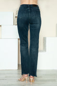 Load image into Gallery viewer, Women Full Size Button Fly Hem Destroy Straight Jeans