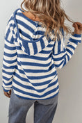 Load image into Gallery viewer, Women Draw String Stripped Hoddie Sweater
