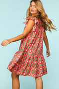 Load image into Gallery viewer, Women Full Size Ruffled Printed Dress with Side Pockets