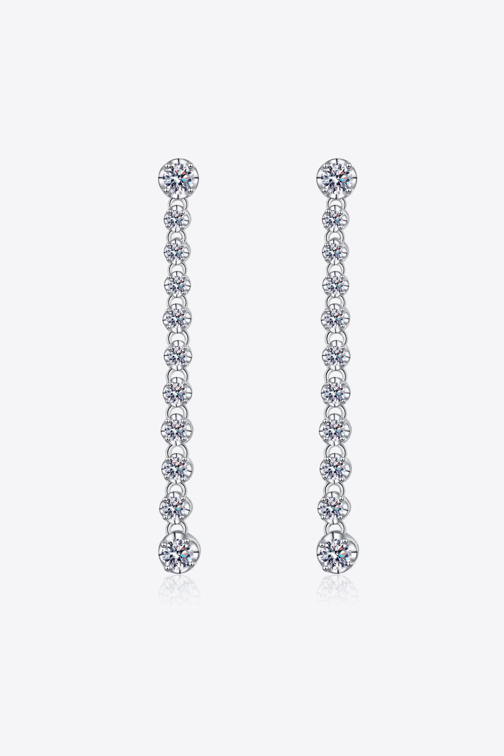 Women Adored 1.18 Carat Moissanite Long Earrings