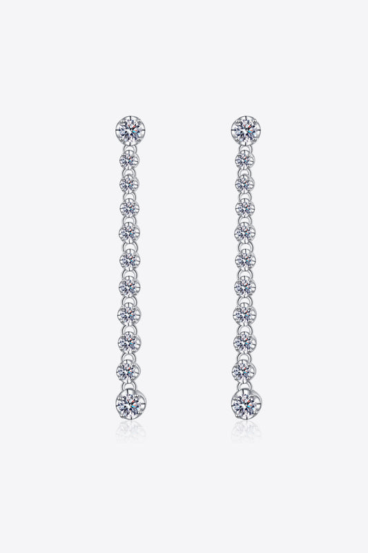 Women Adored 1.18 Carat Moissanite Long Earrings