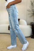 Load image into Gallery viewer, Women Full Size High Waist Distressed Straight Jeans