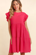 Load image into Gallery viewer, Women Full Size Smocking Ruffle Short Sleeve Dress with Pockets