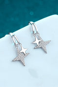 Load image into Gallery viewer, Women Moissanite Star Rhodium-Plated Drop Earrings