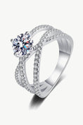 Load image into Gallery viewer, Women 1 Carat Moissanite Crisscross Ring
