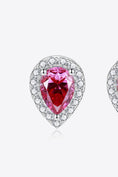 Load image into Gallery viewer, Women 2 Carat Moissanite Teardrop Stud Earrings in Rose
