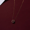 Load image into Gallery viewer, Women Ruby Red Treasure Tourmaline Necklace 18K Gold Plated Diamond