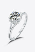 Load image into Gallery viewer, Women 1 Carat Moissanite 925 Sterling Silver Split Shank Ring