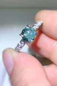 Load image into Gallery viewer, Women Future Style 1 Carat Moissanite Side Stone Ring