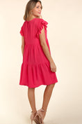 Load image into Gallery viewer, Women Full Size Smocking Ruffle Short Sleeve Dress with Pockets