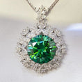 Load image into Gallery viewer, Women 10 Carat Moissanite 925 Sterling Silver Pendant Necklace