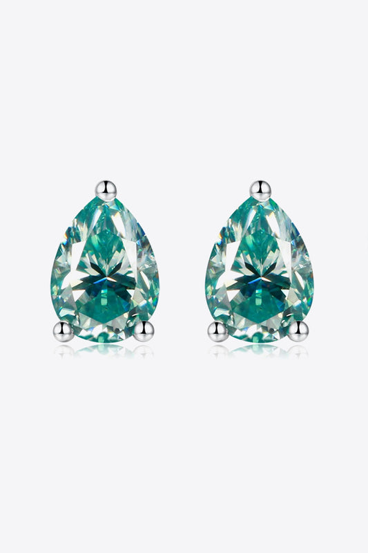 Women 2 Carat Moissanite Teardrop Earrings
