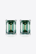 Load image into Gallery viewer, Women 2 Carat Moissanite Stud Earrings in Green