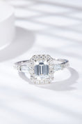 Load image into Gallery viewer, Women 1 Carat Moissanite Geometric 925 Sterling Silver Ring