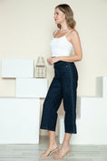 Load image into Gallery viewer, Women Full Size Side Seam Braid Detail Crop Wide Leg Jeans