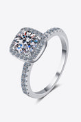 Load image into Gallery viewer, Women 2 Carat Moissanite Square Halo Ring