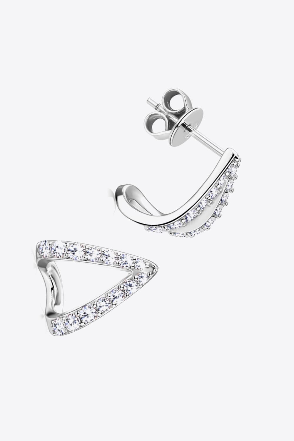 Women Moissanite Minimalist 925 Sterling Silver Earrings