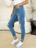 Load image into Gallery viewer, Women Full Size Mid Rise Destroy & Cuff Skinny Jeans