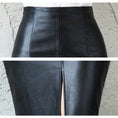 Load image into Gallery viewer, Women Elegance Edge Autumn Winter Leather Slit Skirt