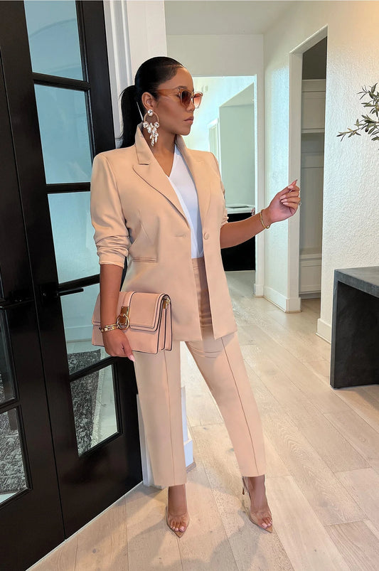 Women Long and Short Pants Blazer Suit