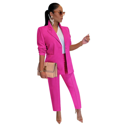 Women Long and Short Pants Blazer Suit