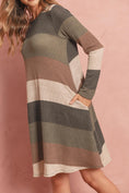 Load image into Gallery viewer, Long Sleeved Rib Stripe Pocket Dress