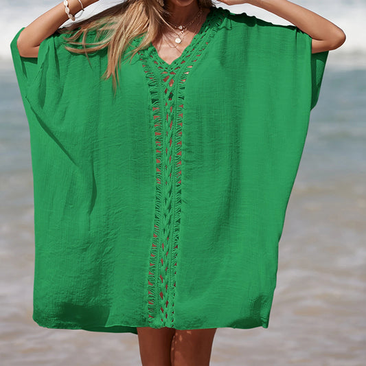 Women Crochet  Swimsuit Loose Cover Up Summer Beachwear Dress