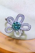 Load image into Gallery viewer, Women 1 Carat Moissanite Flower Shape Open Ring