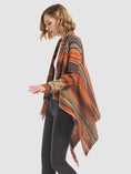 Load image into Gallery viewer, Women Tassel Striped Open Front Long Sleeve Cardigan
