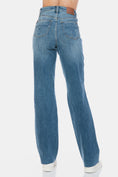 Load image into Gallery viewer, Women Full Size Tummy Control Cut Raw Hem Straight Jeans