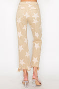 Load image into Gallery viewer, Women Full Size High Rise Star Printed Frayed Hem Jeans