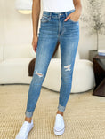 Load image into Gallery viewer, Women Full Size Mid Rise Destroy & Cuff Skinny Jeans