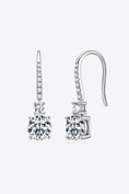 Load image into Gallery viewer, Women 2 Carat Moissanite 925 Sterling Silver Drop Earrings