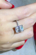 Load image into Gallery viewer, Women 5 Carat Moissanite Platinum-Plated Ring