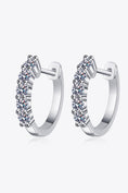 Load image into Gallery viewer, Women 1 Carat Moissanite Hoop Earrings