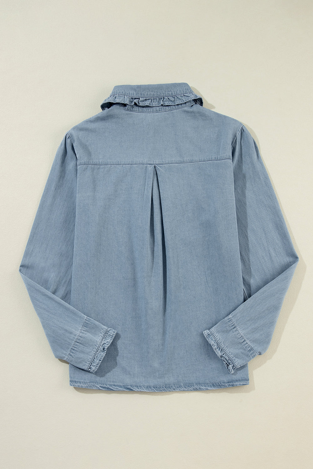 Women Button Up Long Sleeve Denim Top