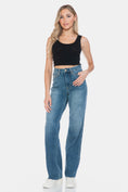 Load image into Gallery viewer, Women Full Size Tummy Control Cut Raw Hem Straight Jeans
