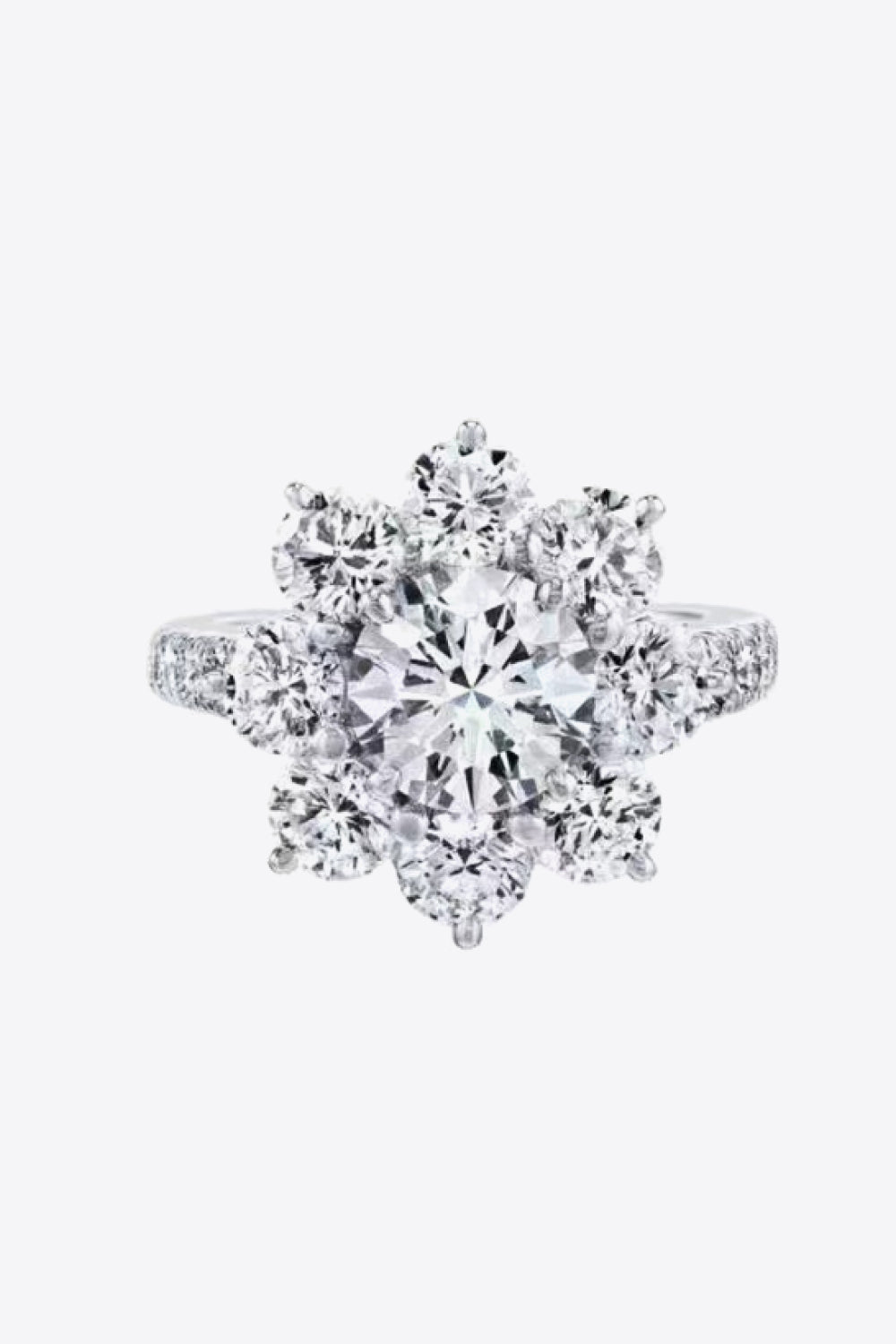 Women 1 Carat Moissanite Flower Ring