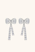 Load image into Gallery viewer, Women 1.12 Carat Moissanite 925 Sterling Silver Bow Earrings