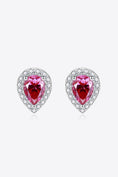 Load image into Gallery viewer, Women 2 Carat Moissanite Teardrop Stud Earrings in Rose