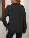 Load image into Gallery viewer, Women Mandy Zip-Up Dropped Shoulder Sweatshirt