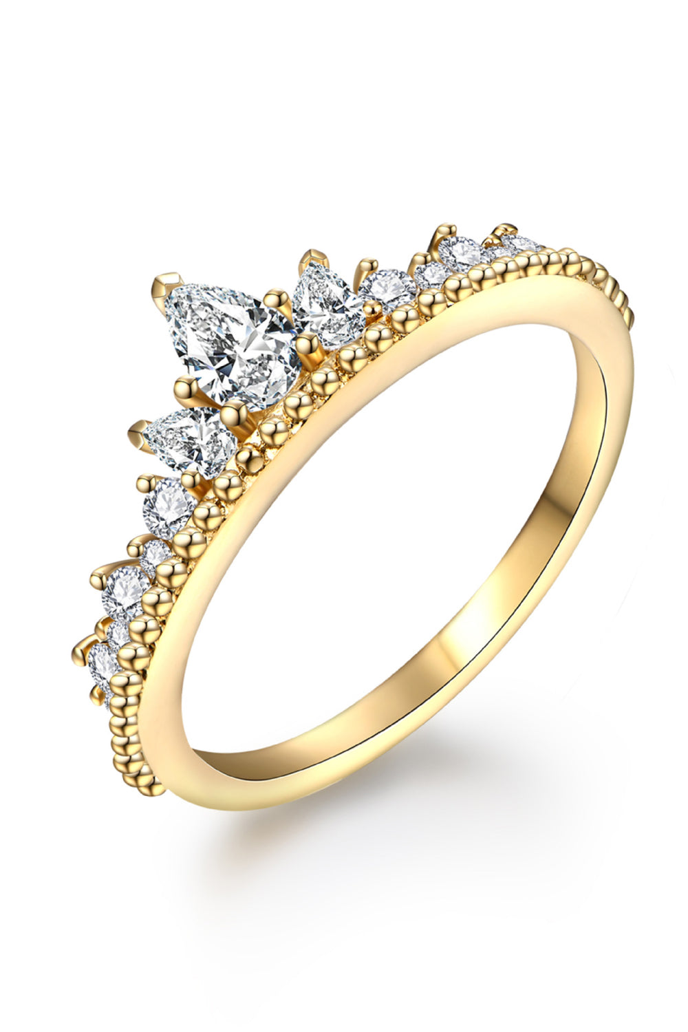 Women Crown Shape Moissanite Ring