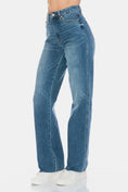 Load image into Gallery viewer, Women Full Size Tummy Control Cut Raw Hem Straight Jeans