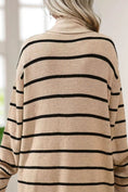Load image into Gallery viewer, Women Striped Open Front Long Sleeve Cardigan