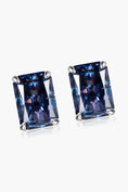 Load image into Gallery viewer, Women 2 Carat Rectangle Moissanite 4-Prong Stud Earrings

