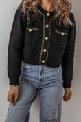 Load image into Gallery viewer, Women Round Neck Button Up Long Sleeve Cardigan
