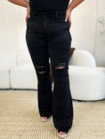 Load image into Gallery viewer, Women Full Size High Waist Distressed Flare Jeans
