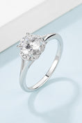 Load image into Gallery viewer, Women 1 Carat Moissanite 925 Sterling Silver Split Shank Ring

